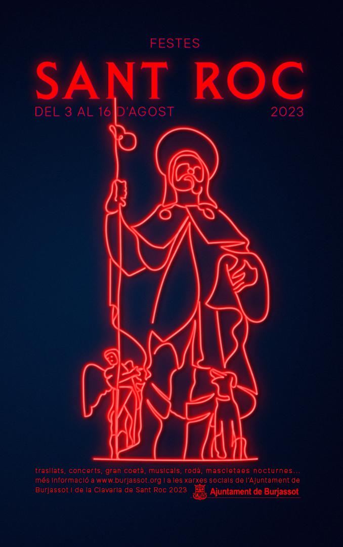 Cartel de Fiestas patronales en honor de San Roque 2023